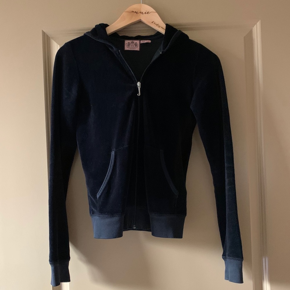 Classic black Juicy velour zip up